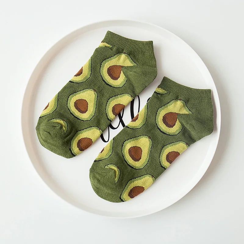 Chaussettes pour femmes Omelette Burger Sushi pomme plante fruits nourriture courte drôle coton chaussettes unisexe heureux chaussettes bateau chaussettes cheville: 1