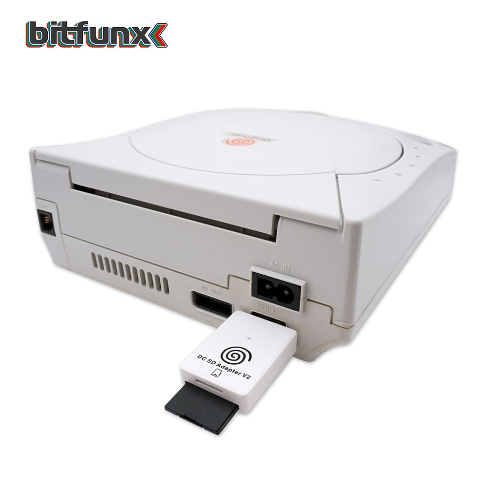 Bitfunx Lector adaptador de tarjeta DC SD TF V2 para SEGA Dreamcast y CD con cargador de arranque DreamShell
