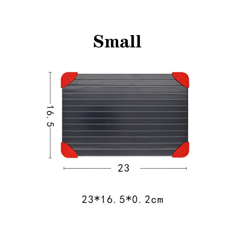 QDRR Fast Defrost Tray Fast Thaw Meat Fish Fruit Sea Food Quick Defrosting Plate Board Tray Kitchen Gadget Tool: Small