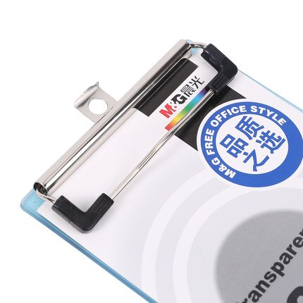 Transparent Record Pad Mg Office Folder Note Board Transparent Plastic Notes Folder Ticket Plate Clip