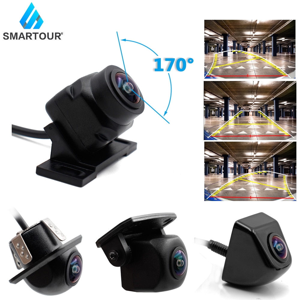 170 Fisheye Lens Intelligent Universal Vehicle Backup Camera Car Rear View Reverse Trajectory Camera with Dynamic Guide Line HD