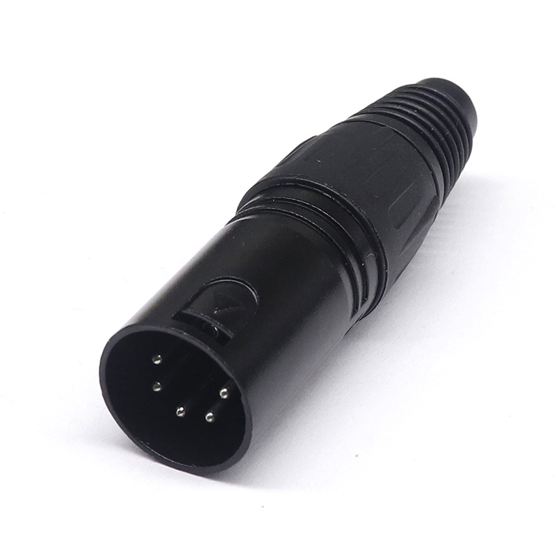 3/4/5PIN Canon Hoofd Microfoon Plug Microfoon Hoofd Xlr Balanced Head Drie-Core Vergulde canon Mannelijke En Vrouwelijke Hoofd: 5PIN black male