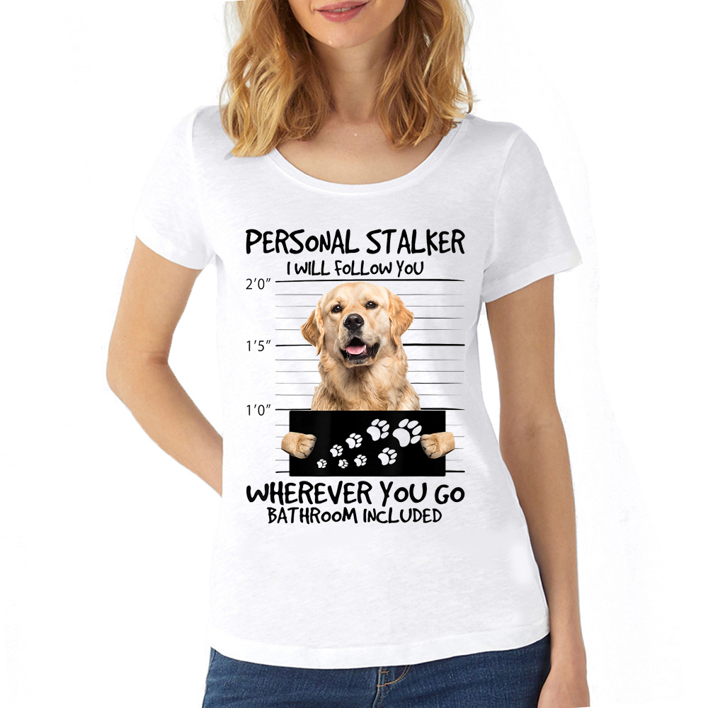 Border collie/australsk hyrdehund elsker essentiel t-shirt med print til kvinder, hvid t-shirt med kawaii-motiv, harajuku-t-shirts: M / Multi