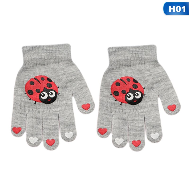 freundlicher Handschuhe Einhorn Winter Warme Handschuhe Fäustlinge Weihnachten Schule betroffen Volle Finger freundlicher Handschuhe Karikatur: H01