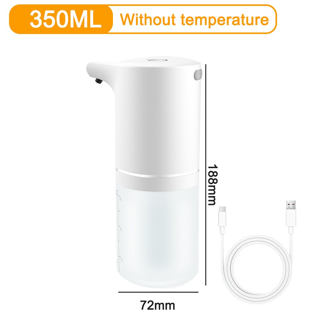 Automatic Soap Dispenser USB Rechargeable Foaming Touchless Hand Free Portable Foam Liquid Soap Dispenser for Bathroom Kitchen: C Type White