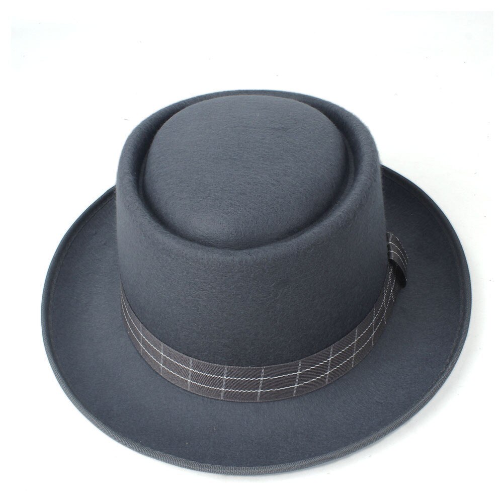 Men Women Pork Pie Hat Dad Wool Fedora Hat Trilby Hat Dance Party Hat