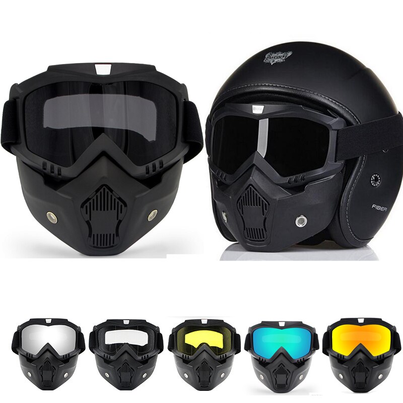 Motorfiets Bril Motocross Motor Afneembare Goggles Uv-bescherming Ski Bike Voor Halley Open Helm Masker Mx Atv Moto