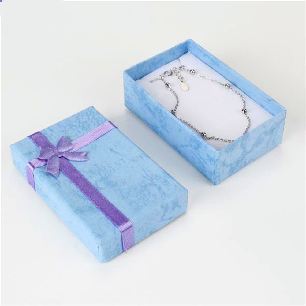 1 stk romantisk smykkeskrin vedhængskasse display til øreringe halskæde ring ur skønhed smykker jul kasse: Lilla
