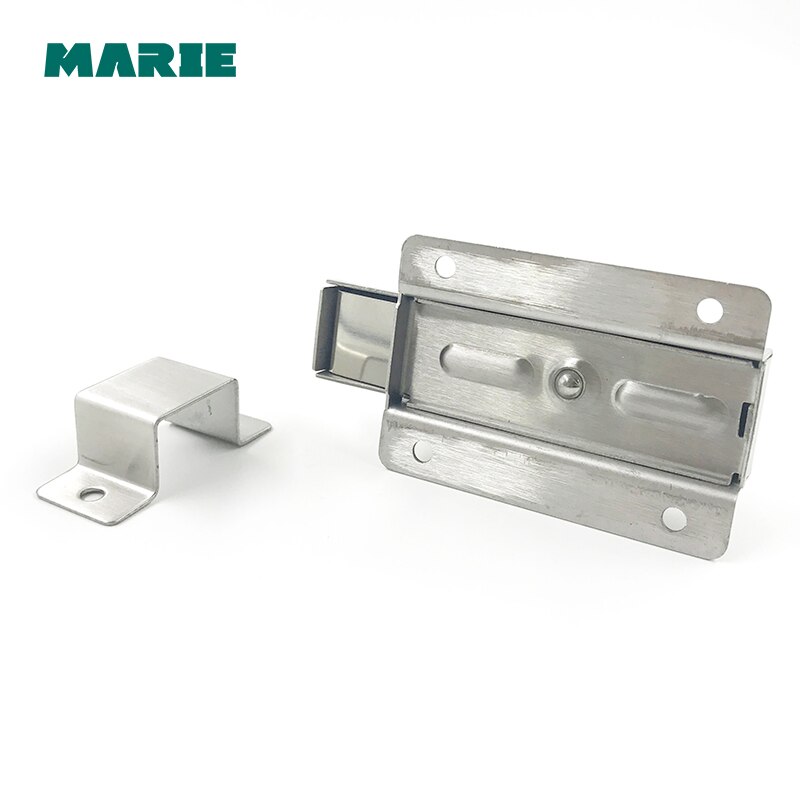Silver Stainless Steel Door Latch Sliding Lock Barrel Bolt Latch Hasp Stapler Gate Safety Lock