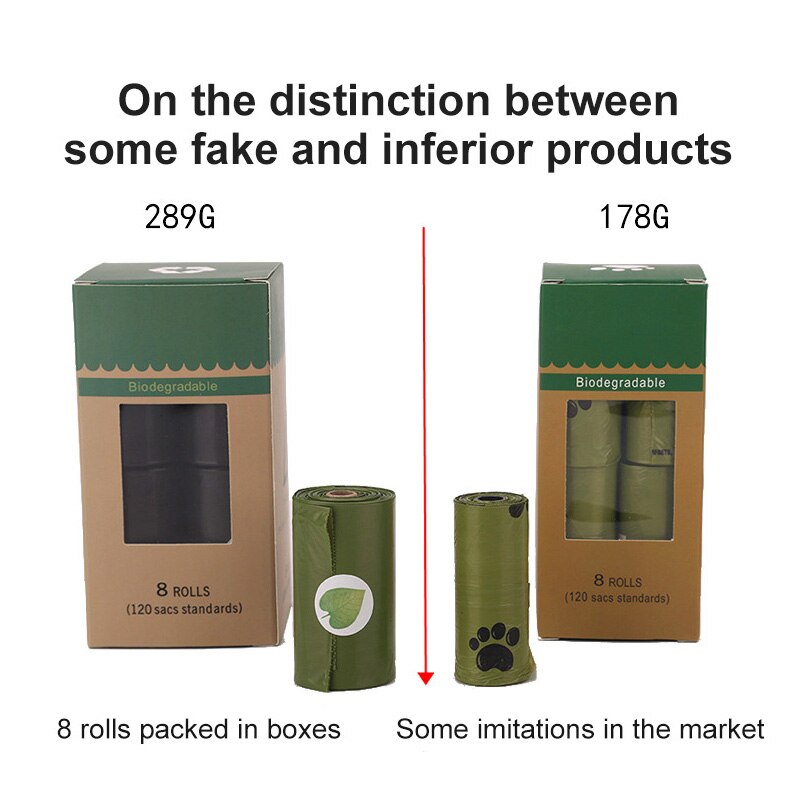 Biodegradable Pet Dog Poop Bag Zero Waste Dog Pooper Bags Paw Doggy Litter Poop Bag Dispenser Pets Products For Dogs