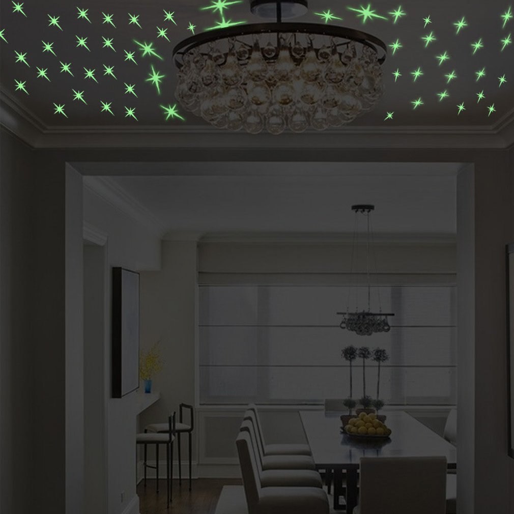 Glow in the dark muurstickers groene lichtgevende fluorescerende sterren muursticker muurstickers voor kinderen babykamer