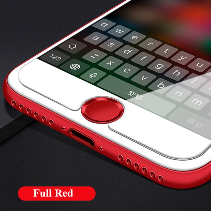 Touch ID Home Button Sticker For iPhone 5S SE 6 6S 7 Plus For iPad air Pro mini Fingerprint Identification Keypad: Full Red