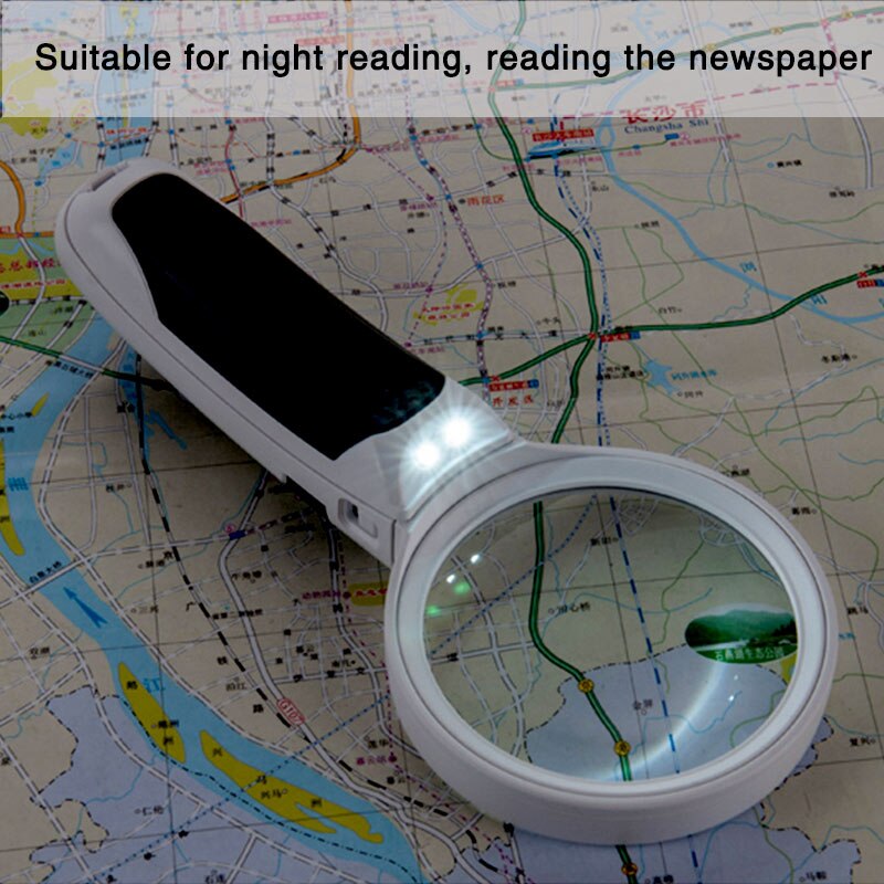 TRANSCTEGO Loupe de poche LED Loupe 3 lentilles principales 2.5X 6X 16X Loupe Interchangeable loupes de lecture portables