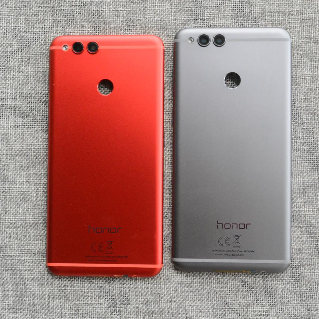 Tylna tylna pokrywa baterii obudowa panelu przedniego obudowa z przyciskiem głośności dla Huawei Honor 7X