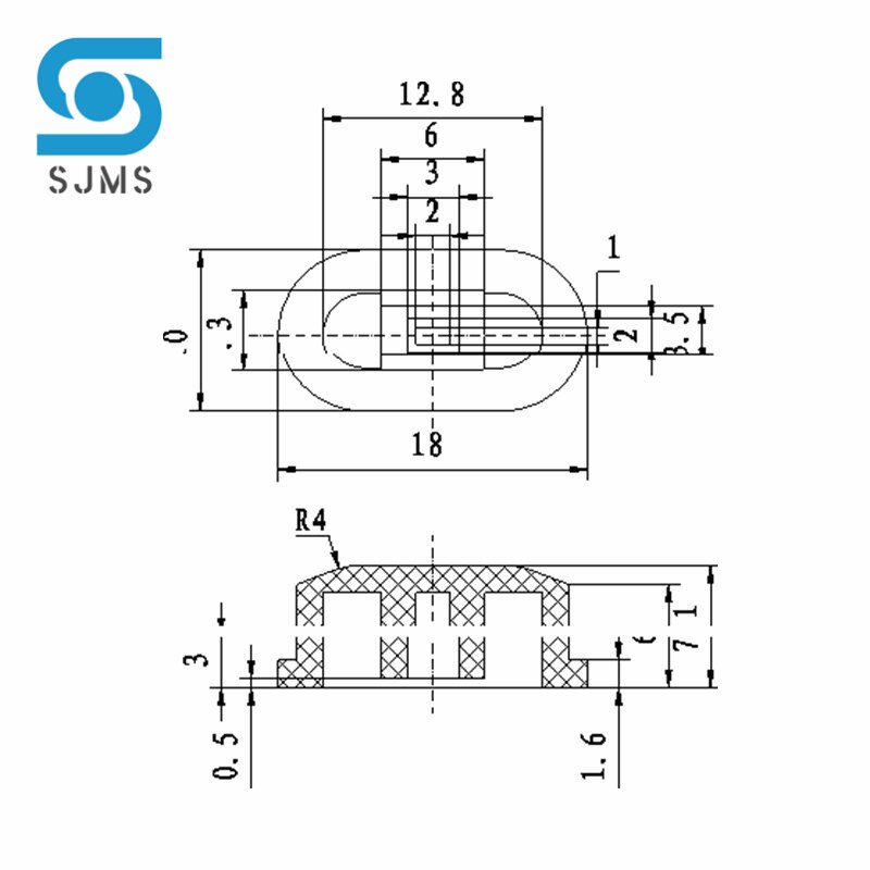 100Pcs A05 3*2Mm Tactile Drukknop Cap 18*10*7Mm Geldt Voor 5.8*5.8 7*7 8*8 8.5*8.5Mm Zelfsluitende Switch Knop Cap