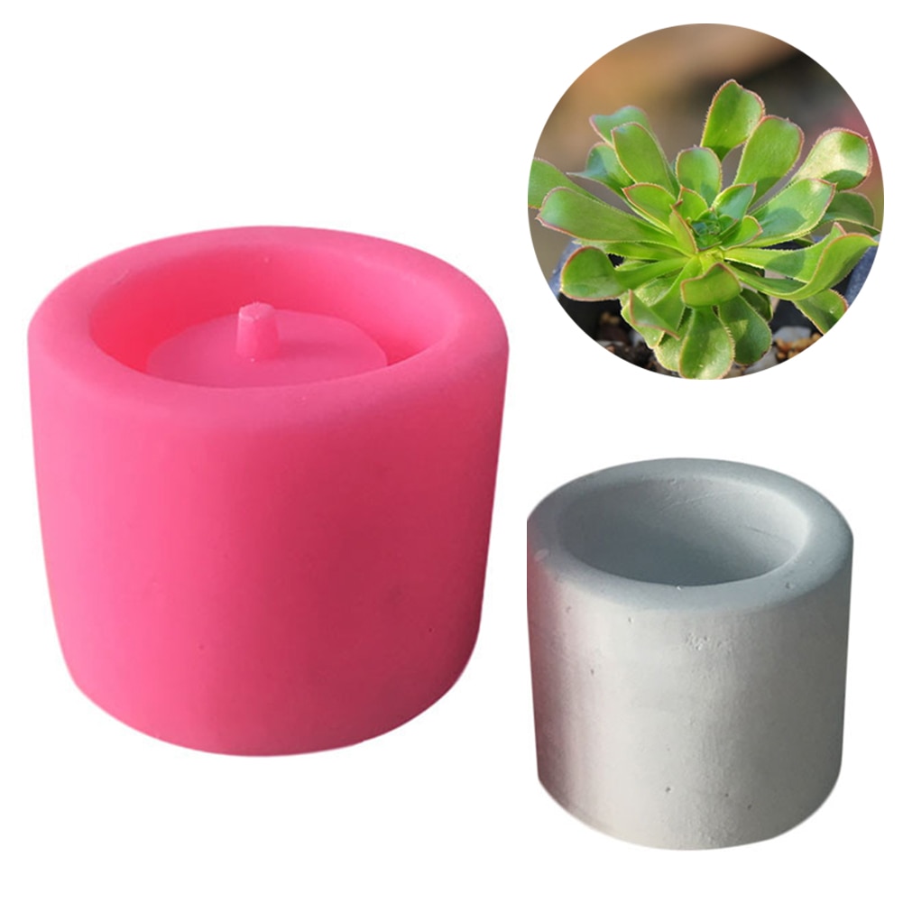 Silicone Mold Round Mini Succulent Pot in Flower Pots Plant Set Cement Pot Handmade Clay Craft Heat Resistant Succulent Pot Mold