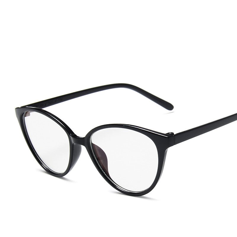 Gafas sencillas de ojo de gato para mujer, lentes ópticas transparentes, planas: no1