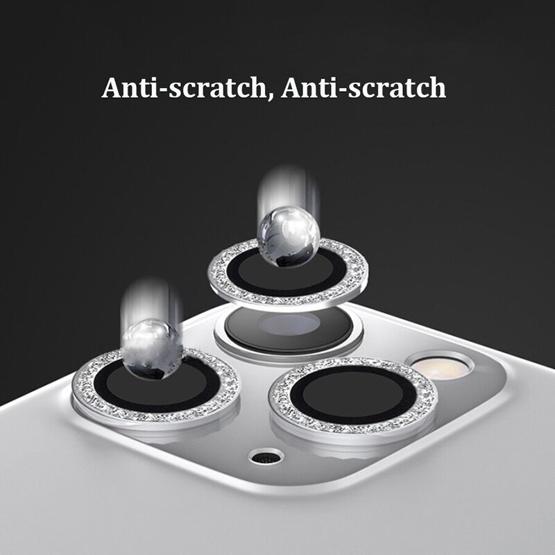 Back Lenses Camera Protector For iPhone 12 11 Pro Max 12Mini Rear Lens Ring Sticker Film Diamond Bling Protective Back Stickers