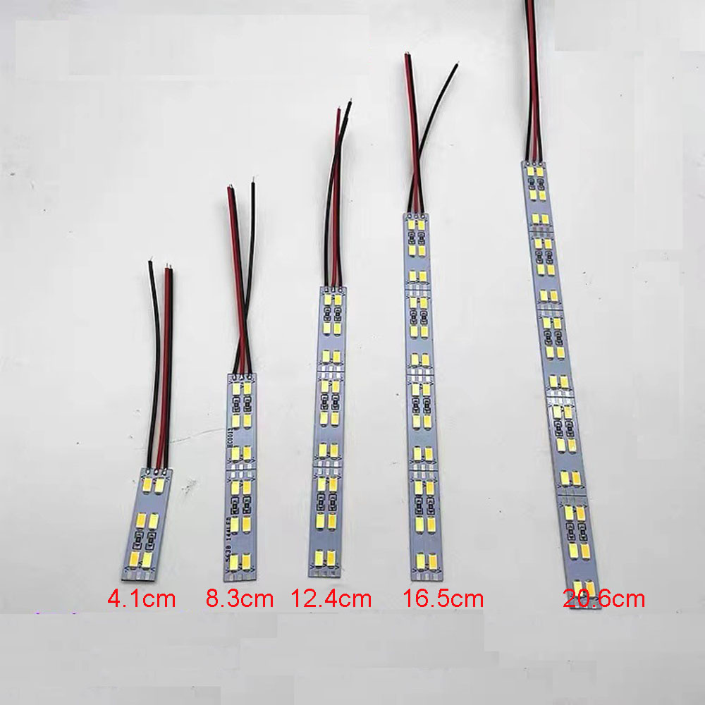 10 stücke 12V 24V LED harten Streifen 4cm 8cm 12cm 16cm 20cm zweireihige starre Stange 3000k 4000k 6000k cct Auto LKW Schiff Maschine Stiefel