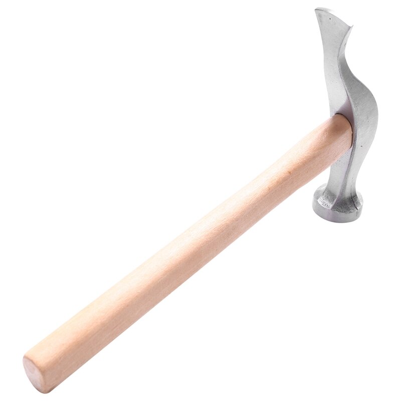 Martillo de reparación de zapatos, herramienta de reparación de calzado de cuero con mango de madera