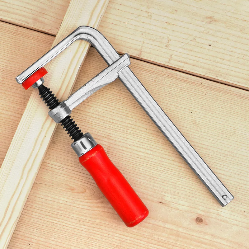 Allsome Abrazaderas de riel guía con mango de madera de 120-300 mm con brazo de acción de tornillo para mesa MFT de carpintería y pista de corte