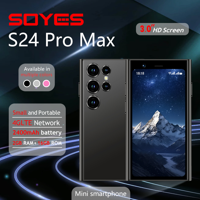 SOYES S24 Profi Max Mini-Smartphone 3,0 Zoll 4G-Netzwerk-Gesichtsentriegelung 2 GB + 16 GB 2400 mAh Dual-Karte abspielen Geschäft Mehrfarbige Optionen
