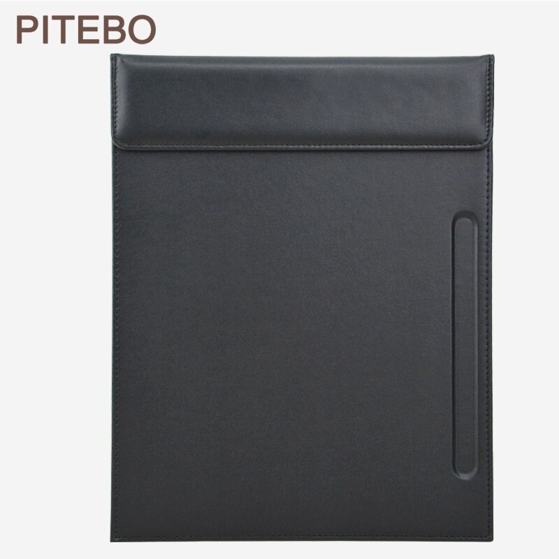 PITEBO High grade leather pad A4 writing pad document splint meeting pu gasket with pen slot business signature pad