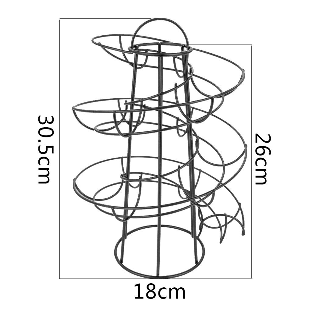 Huevo en espiral de Rack cesta de almacenamiento espacio a 24 de gran capacidad huevo estuche protector caja contenedor huevo estante # BL4