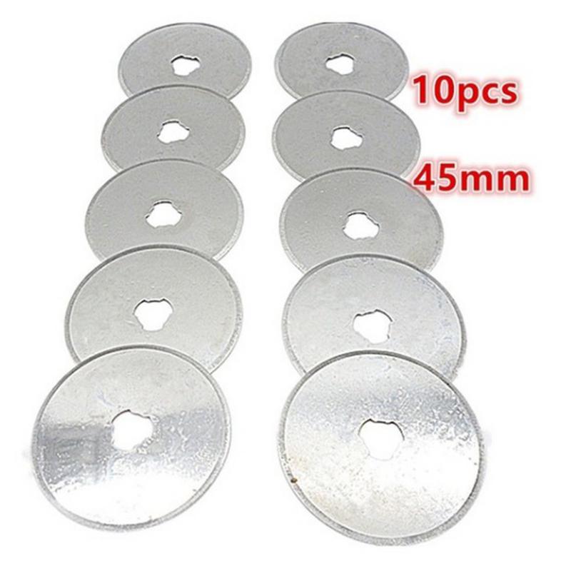 45MM/28MM 10Pcs Steel Circular Rotary Cutter Refill Blades Patchwork Fabric Leather Craft Sewing Quilting Fits Fiskars Cutters