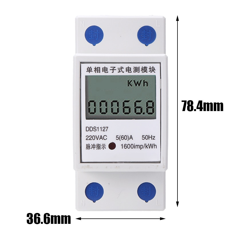 Anti-electromagnetic Interference Digital LCD Energy Meter Wattmeter Wattage Electricity Power Consumption Meter 20 - 250VAC