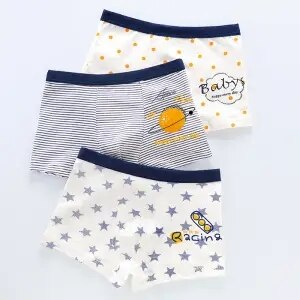 Slip garçon pur coton sous vetement ado sous vetement enfant boxer garçon grands enfants caleçon jeunesse 2-18 ans: 3pcs / L 21-25KG