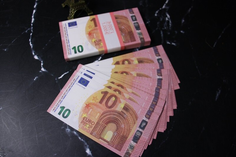 Atacado euros papel dinheiro notas de ouro prop dinheiro papel 10/20/50 euro bills preços nota bancária presentes