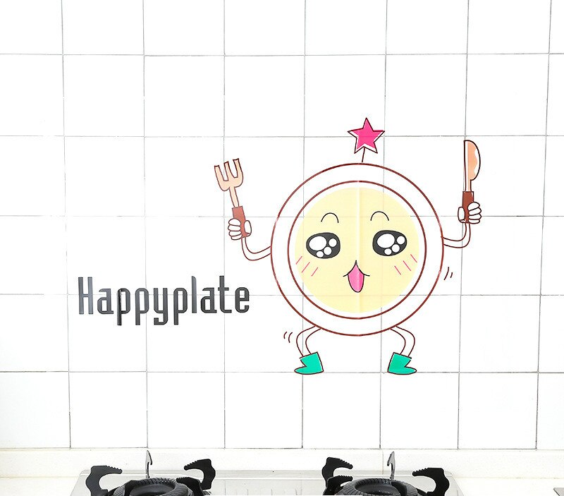 2 PC Transparent Self-adhesive Paper, High Temperature Resistant, Oil Proof, Kitchen Tile Waterproof, Fume Wall Sticker: 1