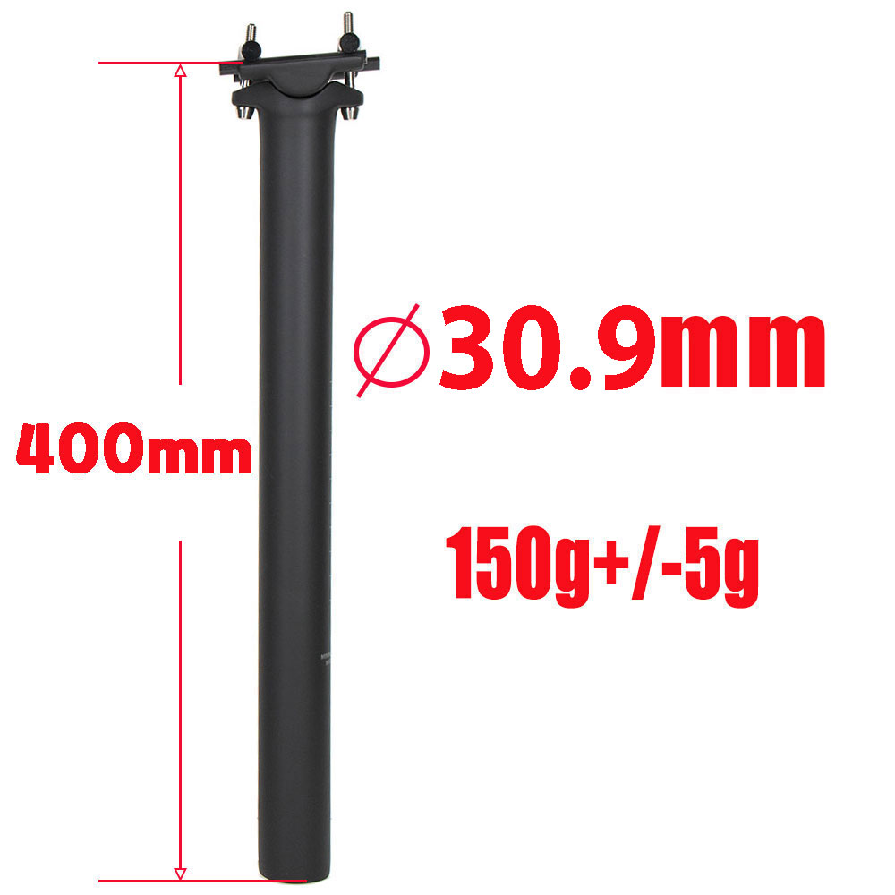 ELITA ONE Carbon Seat Post 27.2/30.9/31.6mm MTB/Road Biike Carbon Fiber Seatpost Titanium Screws Light 130g Seat Tube: Light Grey