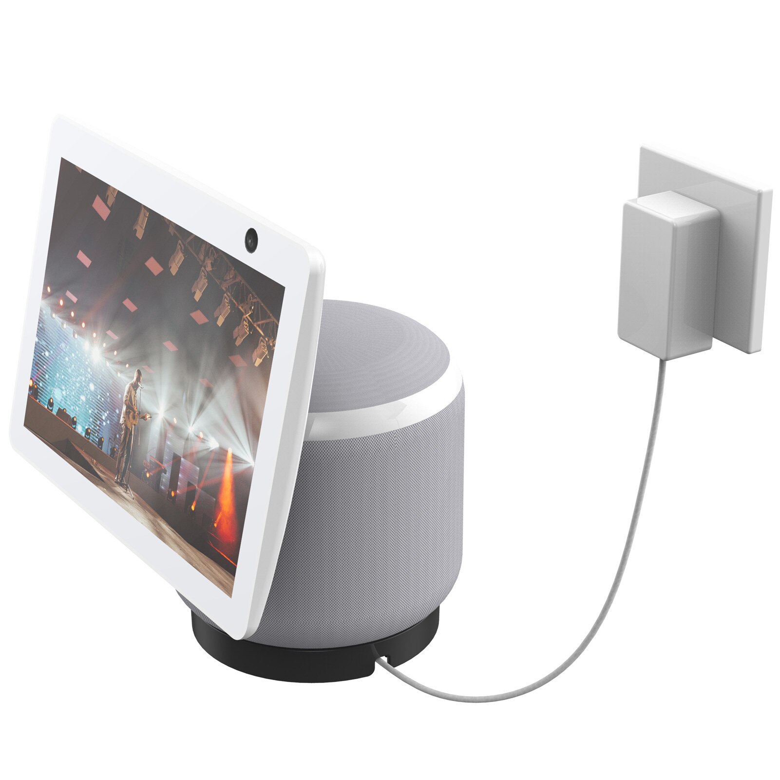 For Echo Show Speaker Desktop Stand Multifunction Power Cord Storage Speaker Desktop Stand For Echo Show 10th Gen