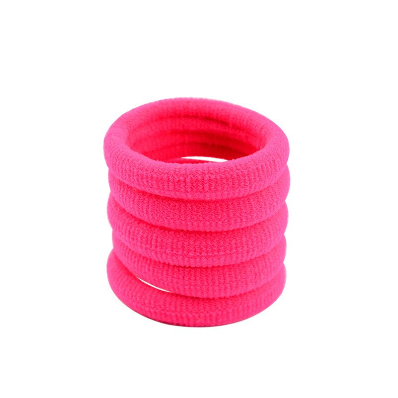 10 stks/partij Haaraccessoires Meisjes Kids Candy Kleur Elastische Haarbanden De Paardenstaart Houder Rubber Band Boutique Haar Tie 13 kleuren: 14 Rose