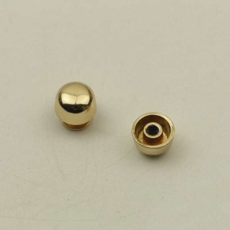 Sac seau de 10mm avec rivet en arc fixe au fond, vis de base à vis à face, bricolage à la main, décoration de sac en cuir, rivets argentés en quatre couleurs