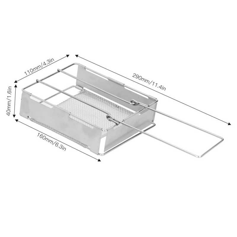 Komfyr brødrister camping brødrister rack sammenleggbar for fiske fotturer camping piknik