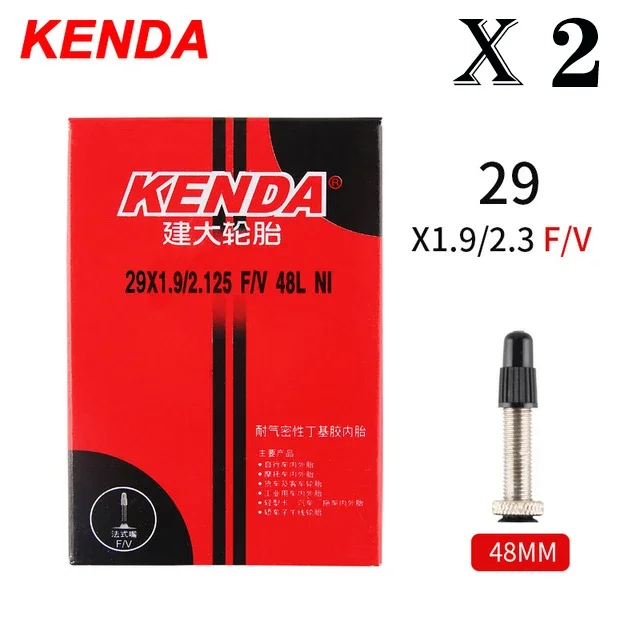 2 st kenda innerslang cykel 20/26/27.5/29/700c/23c schrader presta butylgummi mtb racercykel slang innerdäck cykeldelar: Turkos