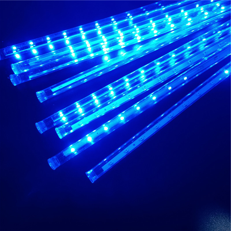 30/50 cm LED Lichterkette Hochzeit Meteorschauer Fee Girlande Licht Weihnachtsbaum Garten Dekoration 8 Röhren EU/Us-stecker: RGB / 6-10W / O