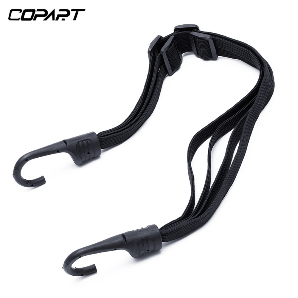 65Cm 2 Haken Universele Motorhelm Bandjes Sterkte Intrekbare Helm Brandstoftank Bagage Elastisch Touw Vaste Strap Netto Riem: Black
