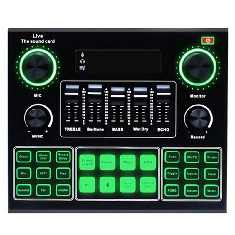 Bluetooth V9 Sound Card USB Headset Web Radio Real-Time Sound Card Singing Sound Card Universal Audio for Phone Computer: Default Title