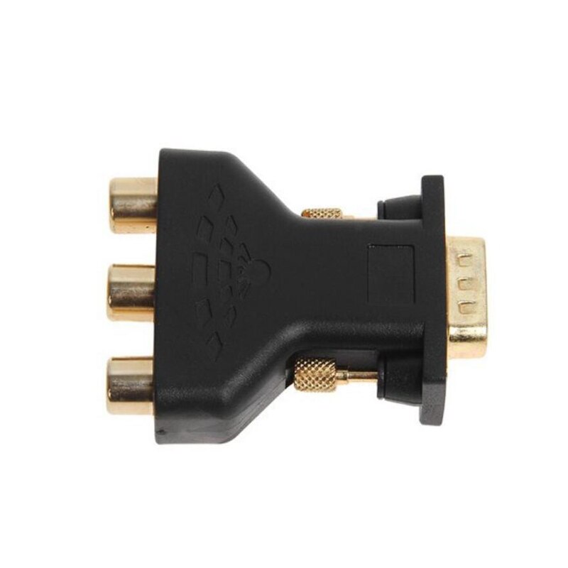 VGA to 3 RCA Adapter RGB Video Female to HD 15-Pin VGA Style Component Video Jack Adapter Plug VGA Converter Adapter