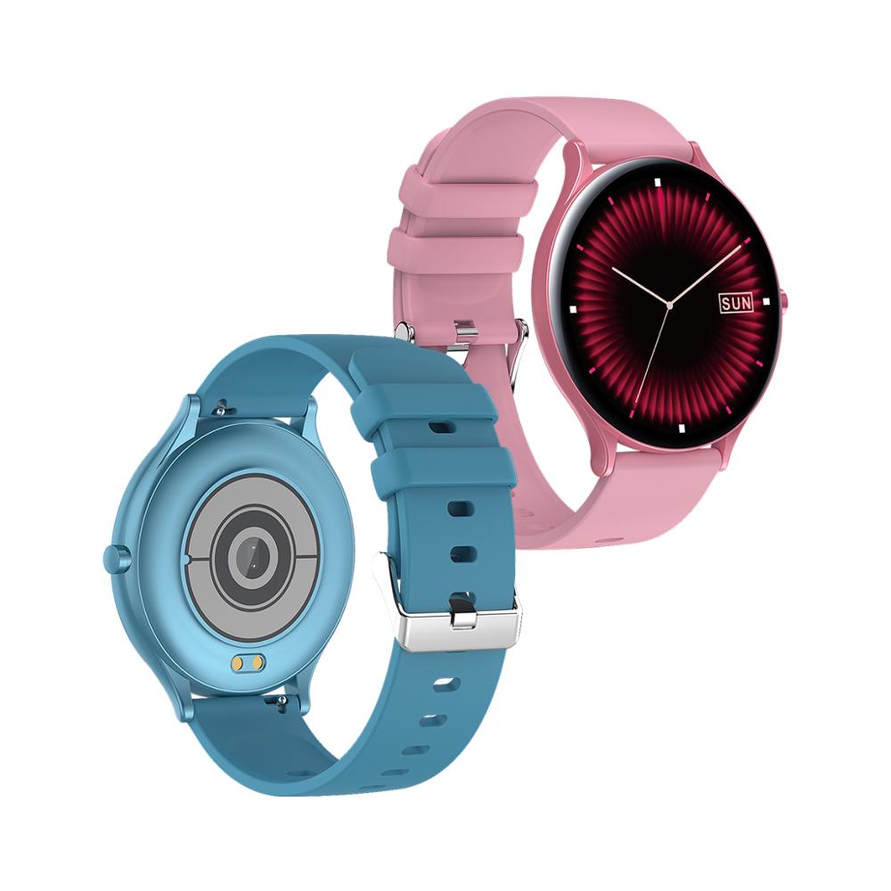 Vecosry QW13 Smart Watch Sport Heart Rate Monitor Waterproof Fitness Bracelet Women Men Smartwatch Q740: 1 Pink 1Blue