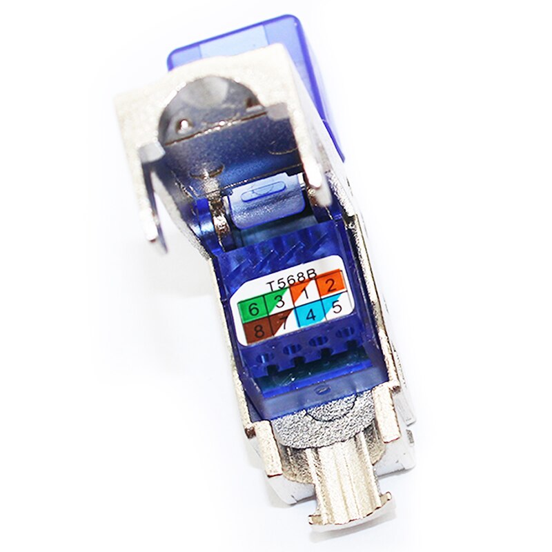 10Pcs/Lot Tool-Free Shielded RJ45 Cat 7 Termination Plug Cat7 Plug / Cat7 Connector Connectors Modular 23/24AWG