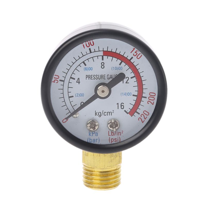 Dual Scale Economical All Purpose Pressure Gauge with Brass Internals 0-220 PSI/KPa