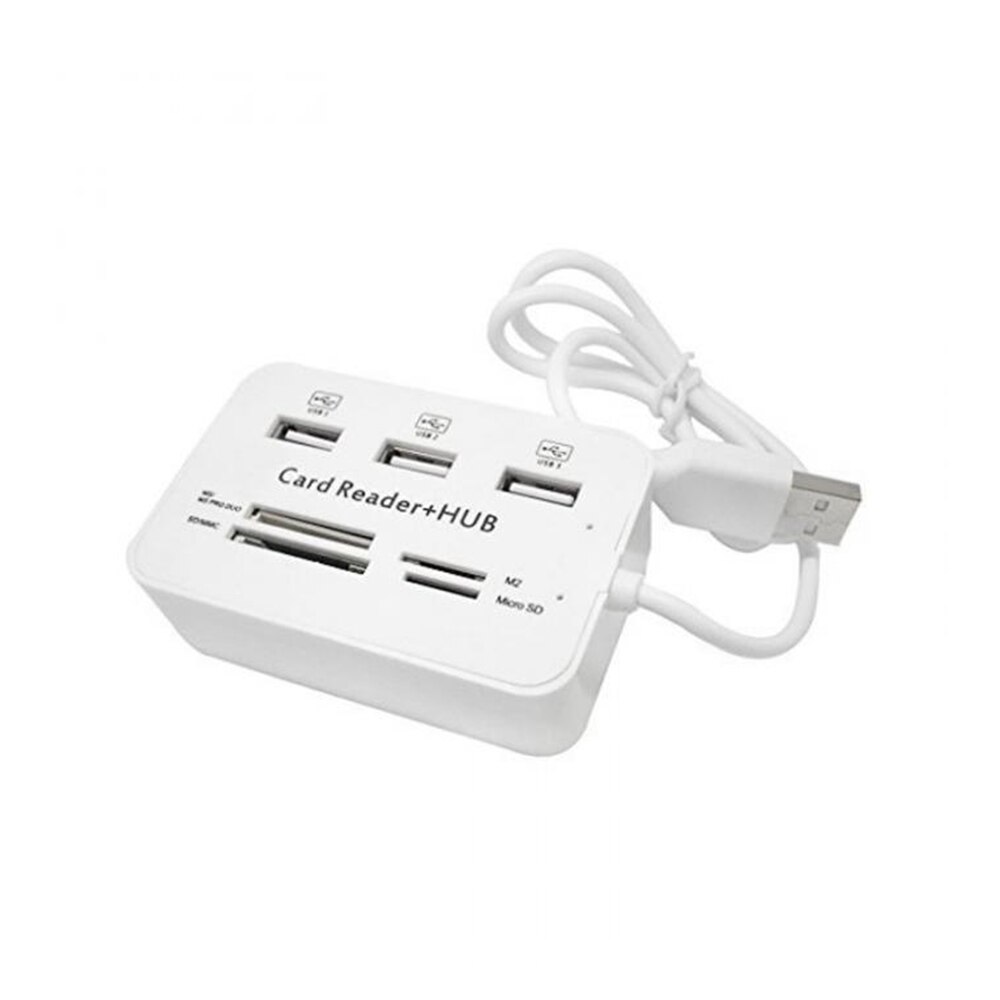 All In One USB 2.0 Hub 3 Ports With USB Card Reader Hub 2.0 480Mbps Combo For MS/M2/SD/MMC/TF For PC Laptop NK-Shopping