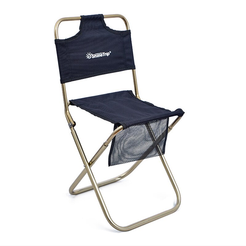 Outdoor Aluminum Alloy Folding Chair Back Folding Horse Drawn Chair Portable Fishing Stool: 01