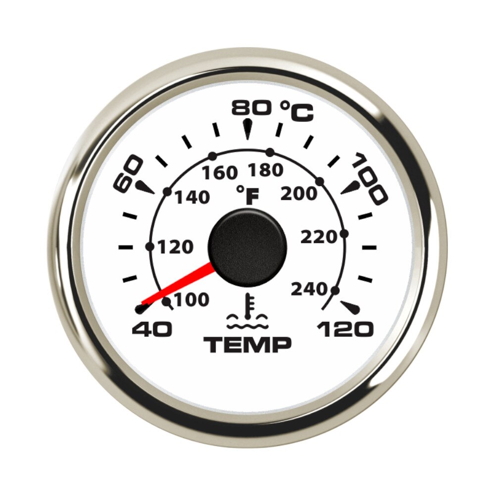 40 ~ 120 celsius 52 mm båt bil vatten temperaturmätare digital termometer vatten temp mätare bakgrundsbelysning 9-32v