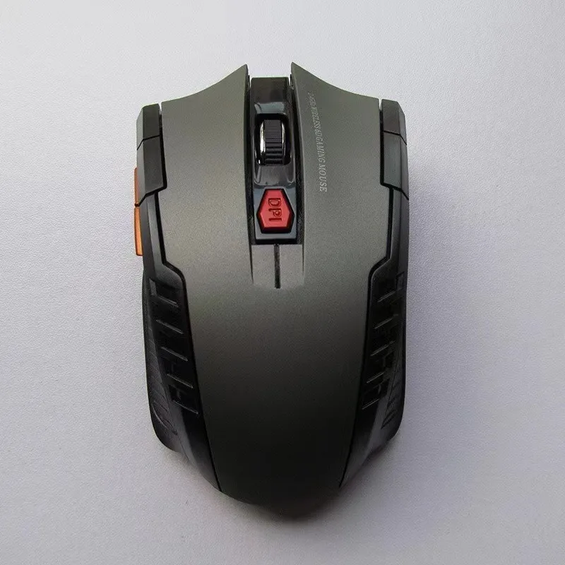 2,4 GHz draadloze optische gamemuis voor pc-laptopcomputer USB-ontvanger Mini draagbare muismuizen: GRIJS